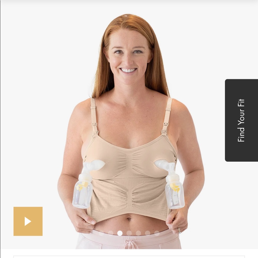 Kindred Bravely Sublime Hands-Free Pumping Nursing Bra - M Beige